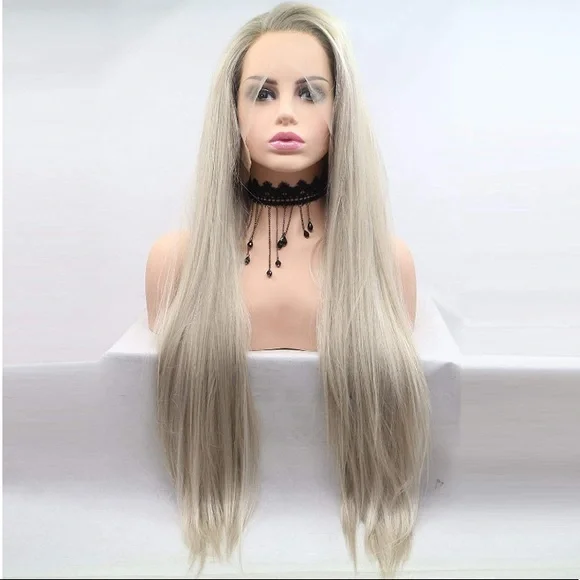 - HP 4/9 🎉 💫22” BLONDE OMBRÉSTRAIGHT LACE FRONT WIG *NEW*